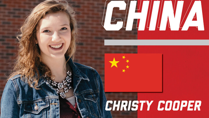 Christy Cooper, an agricultural education major from Waverly, Nebraska, studies abroad with a faculty-led College of Business program in Chengdu Sichuan, China, from May 5 to June 3.