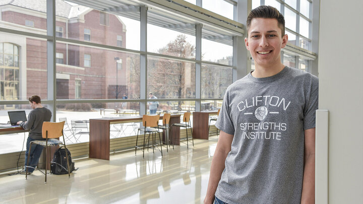 Conrad Shiu graduated in three years with two majors and a signed job offer from Gallup.