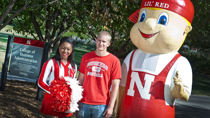 Dominque Edwards, ’16, with Lil Herbie