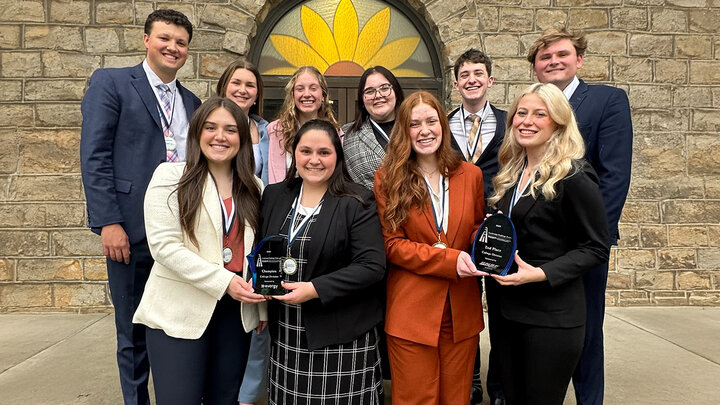 Two teams from the Nebraska Business Honors Academy won top honors at the Washburn University Leadership Challenge.