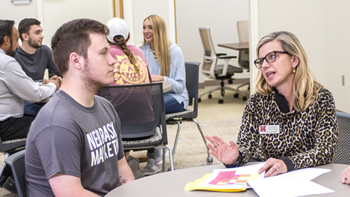 Laura McLeod helps students understand the importance of making connections to find the right job.