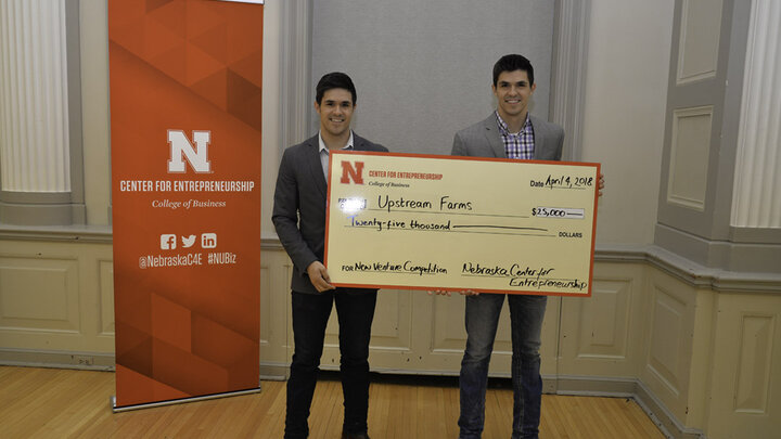 Joseph and Matthew Brugger and their Upstream Farms business plan won a New Venture Competition grand prize in 2018.