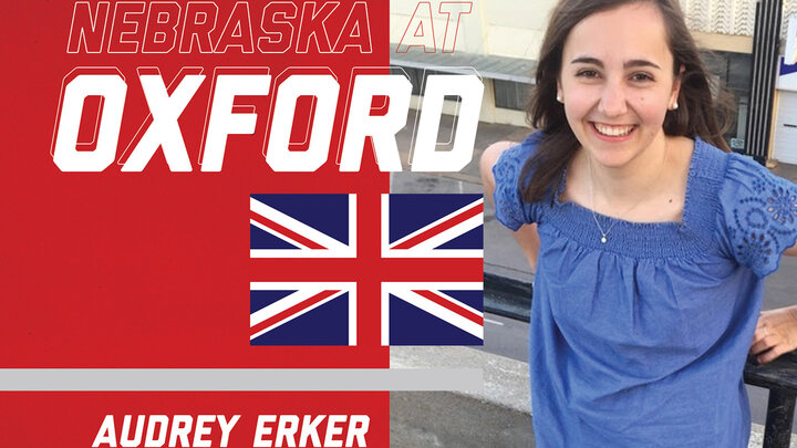 Audrey Erker, a junior business administration major from Omaha, Nebraska, studies abroad in the Nebraska at Oxford program in England from July 21 to August 17.