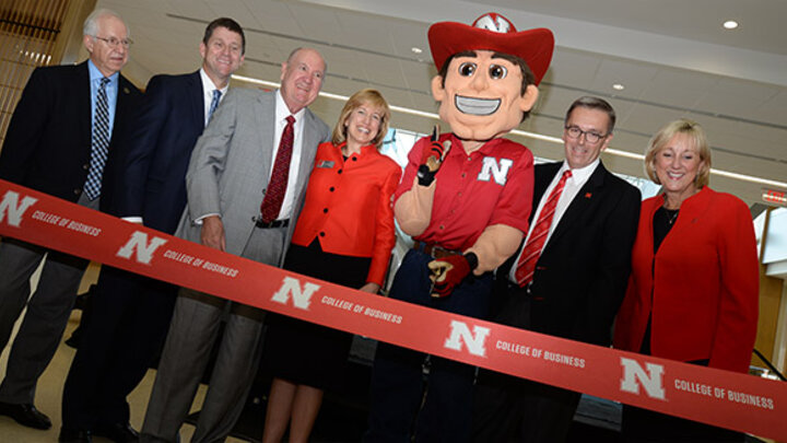 Ribbon cutting of Howard L. Hawks Hall