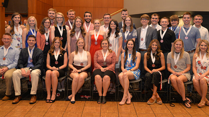 Business Honors Academy students celebrate together