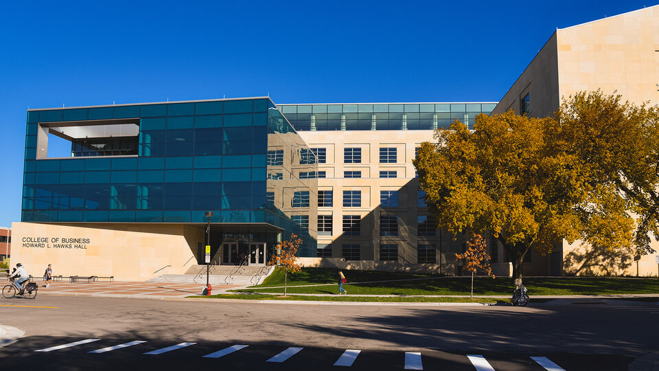 Hawks Hall in the Fall