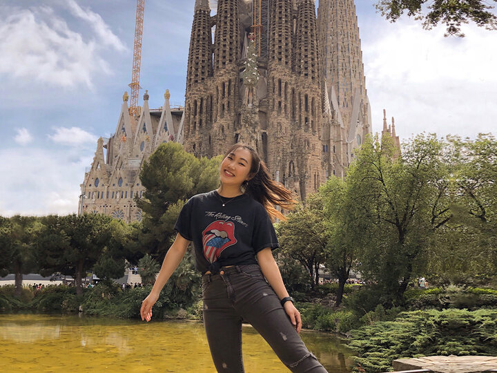 Jessica Ha, ’21, visited Basilica de la Sagada Familia in Barcelona, Spain, while studying and interning in the city in 2019.