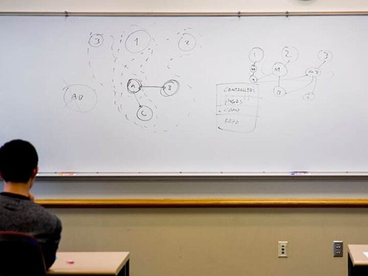Student in class