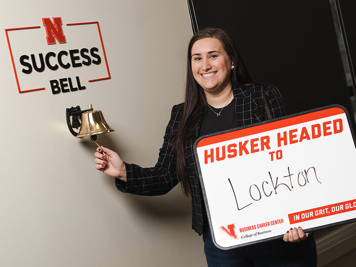 Hailey Hopper rings the Success Bell