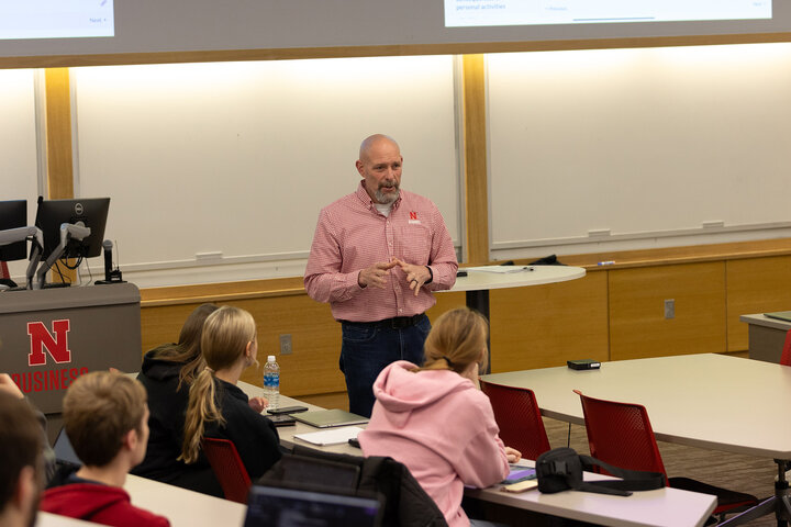 Aaron Crabtree teaching a class