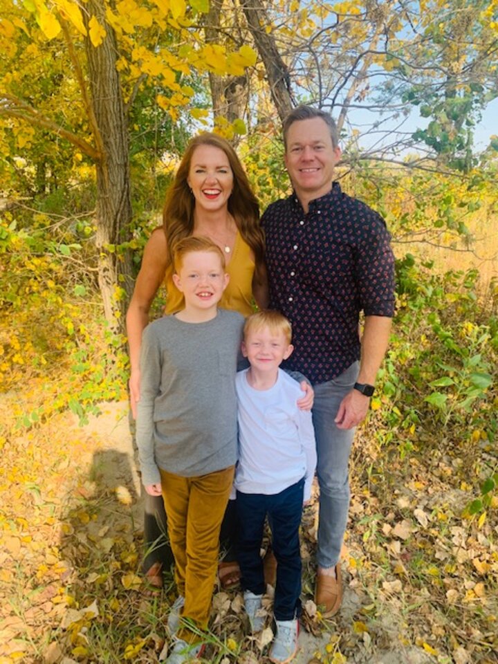 Dahl with her family