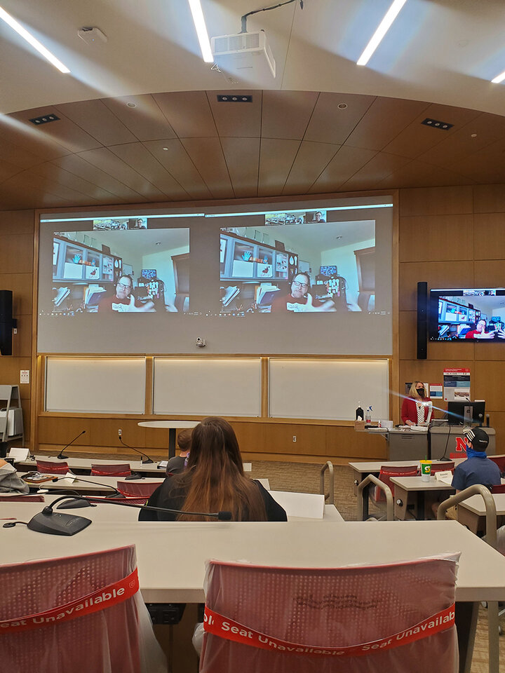 The students listened to last year’s grant recipients on the importance of philanthropy.