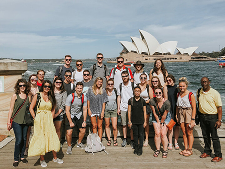 Our whole Nebraska group gathered for a photo in Sydney.