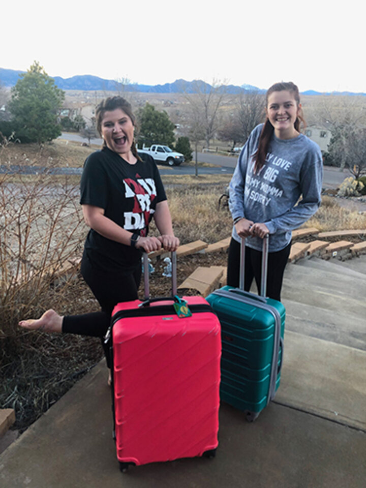 Anna and Hallie Lockhart are packed and ready to go.