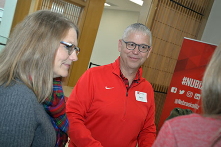 Darren Lunzmann returned to his alma mater for the first time in many years to participate in the alumni tailgate.