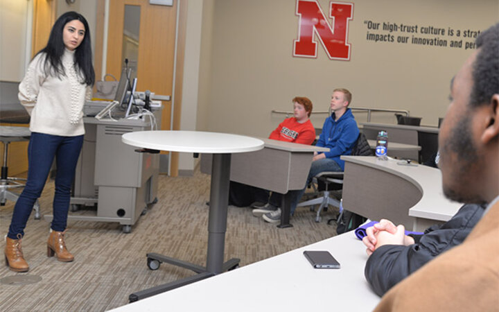 Pulatova talked to multiple classes at the College of Business to give students insights on what it takes to work in a global institution like the United Nations.