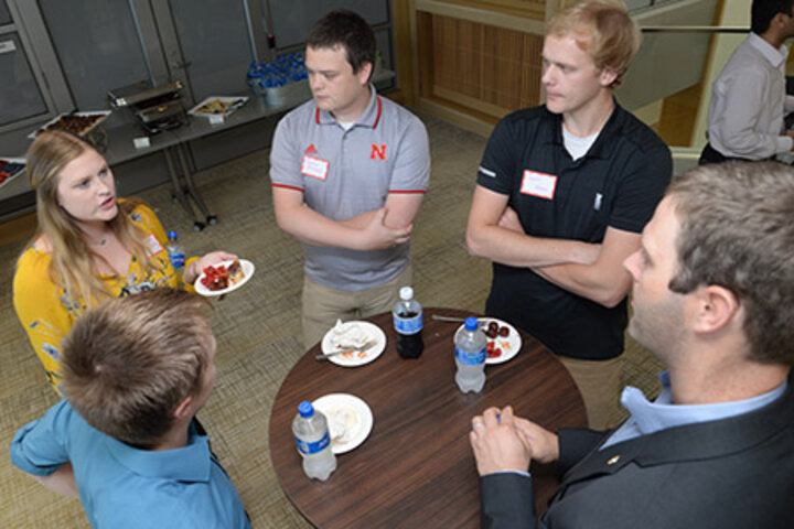 Prior to the panel, supply chain management students met with faculty and professionals to learn more about career opportunities.