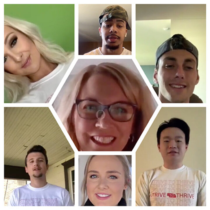 Dr. Amber Messersmith and students connected via Zoom to recognize the grant recipients for the spring 2020 semester.