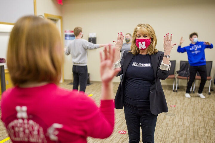 Innovating curriculum to develop future accountants' communication skills, the School of Accountancy launched a course where students go through unique improvisational exercises, often using full-body movement or short scenes created on the spot. The interdisciplinary course uniquely sets Nebraska's accounting students apart from peers through the skills gained through these experiences.
