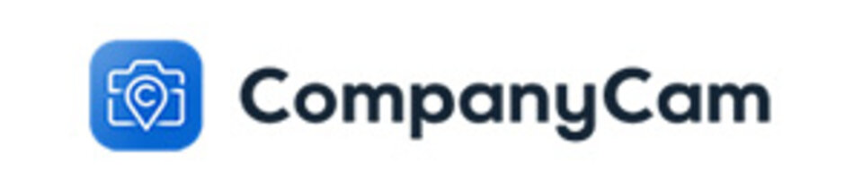 CompanyCam logo featuring a blue icon of a camera and text.